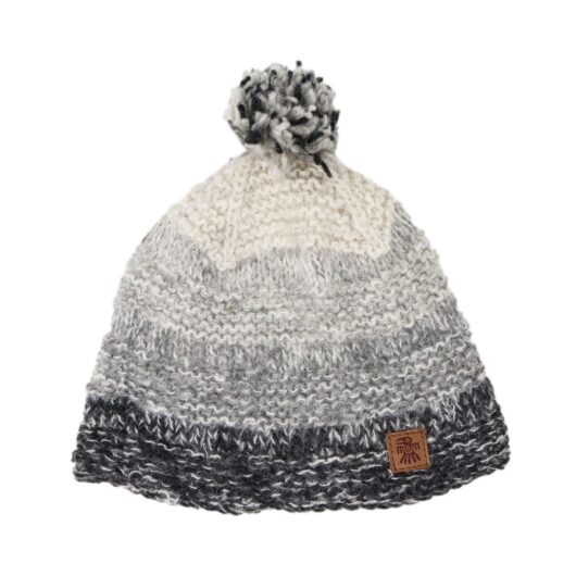 Knitted Grey Bobble Hat