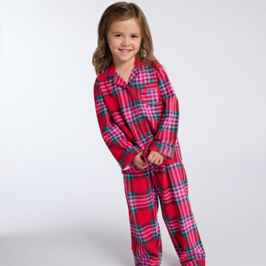 Boux Avenue Kids check fleece pyjamas in a bag - Red Mix - 4-5