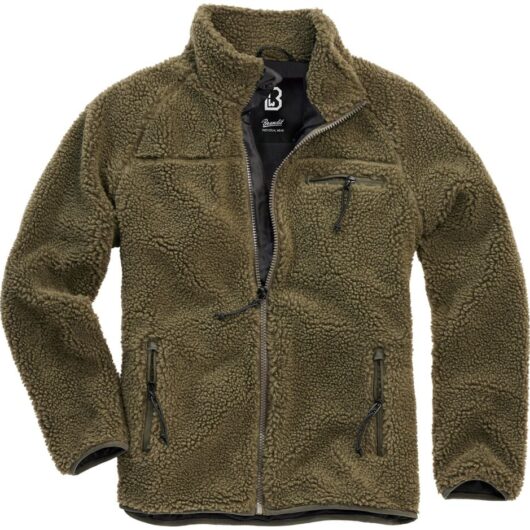 Brandit Mid-Season Jackets - Teddy Fleece Jacket - L to XXL - for Men - olive