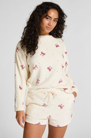 Hunkemöller Pyjamaset Fleece White