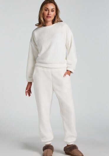Hunkemöller Snuggle Fleece Joggers White