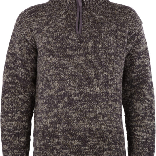 Men's Donegal Half Zip Jumper - Charcoal