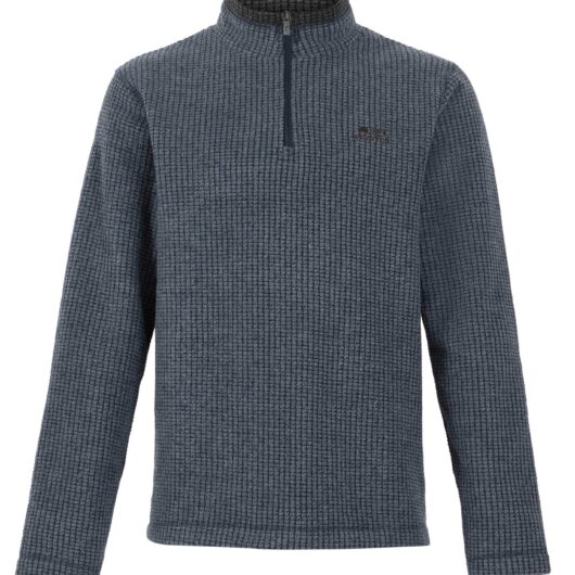 Weird Fish Newark 1/4 Zip Grid Fleece Navy Size L